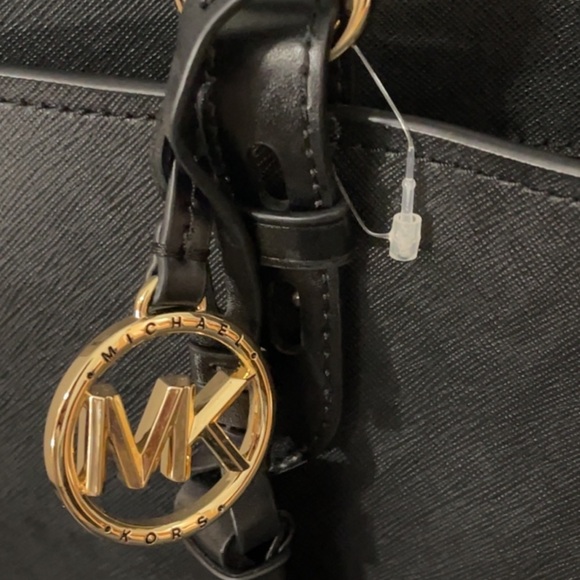 MICHAEL KORS Sullivan Large Leather Tote Bag Black AUTHENTIC NEW -Minor Damage - Picture 13 of 14